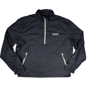 Bradley University NCAA Oxford America Black Ripstop Windbreaker Jacket Medium‎